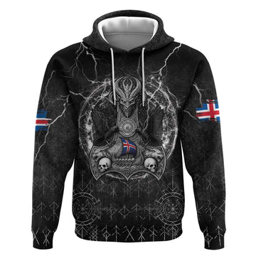 Personalized Iceland Viking Hoodie Odin's Raven Legacy LT05