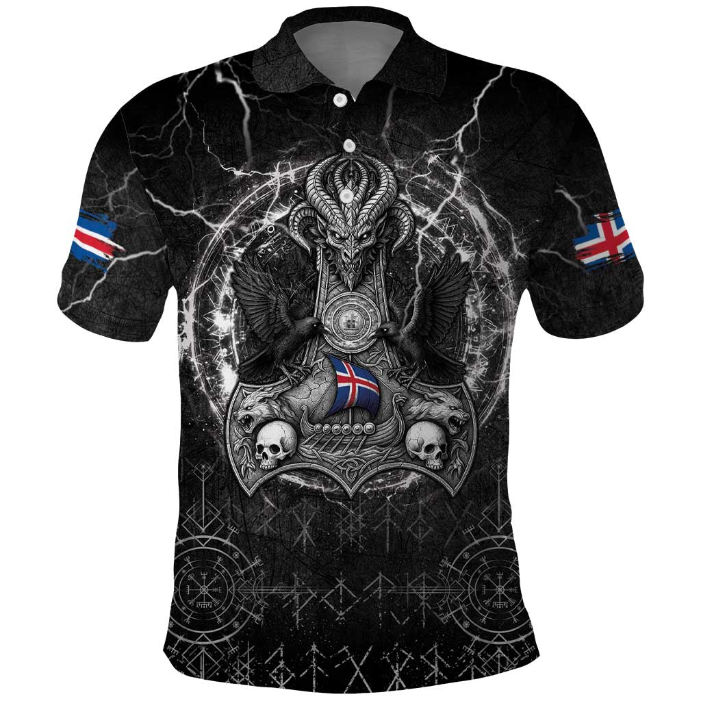 Personalized Iceland Viking Polo Shirt Odin's Raven Legacy LT05