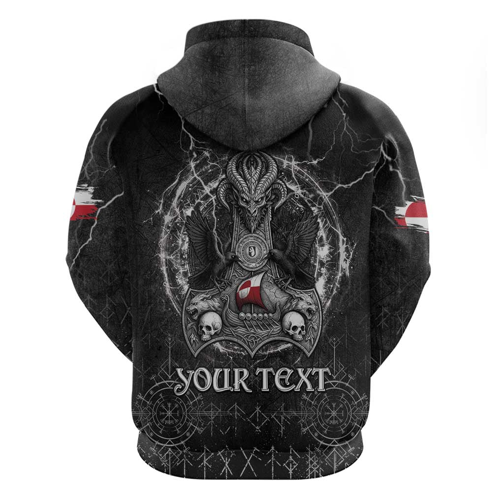 Personalized Greenland Viking Hoodie Odin's Raven Legacy LT05