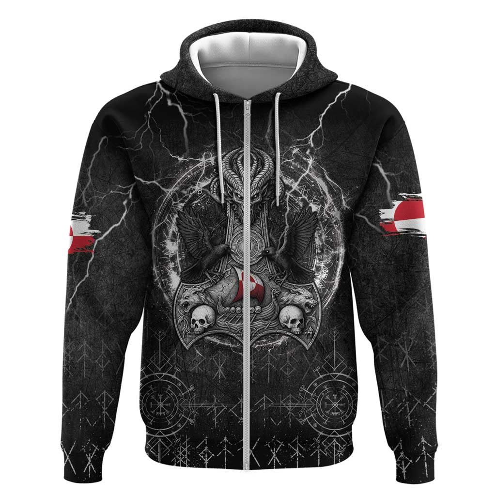 Personalized Greenland Viking Hoodie Odin's Raven Legacy LT05