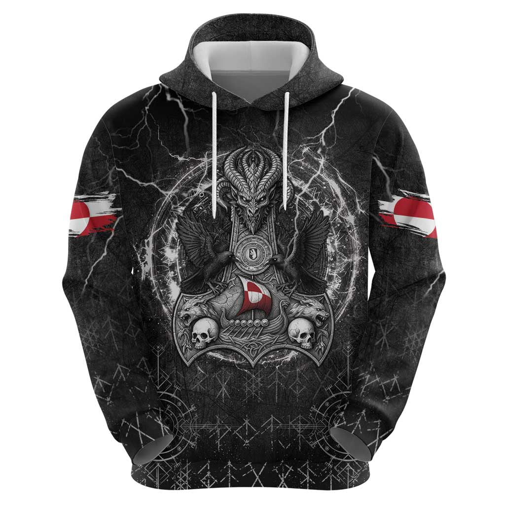 Personalized Greenland Viking Hoodie Odin's Raven Legacy LT05