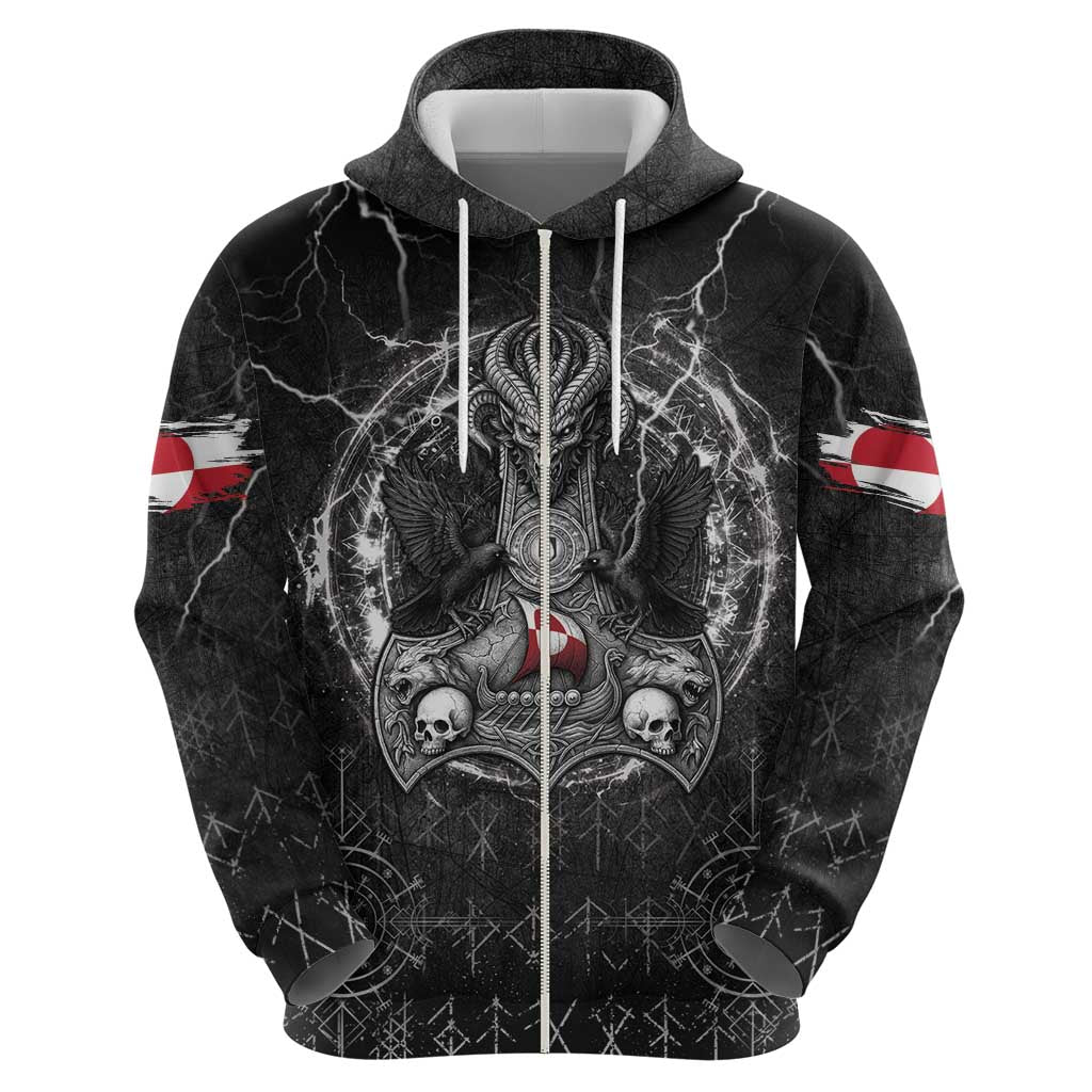 Personalized Greenland Viking Hoodie Odin's Raven Legacy LT05