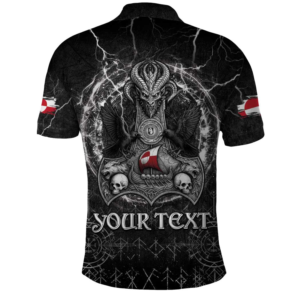 Personalized Greenland Viking Polo Shirt Odin's Raven Legacy LT05