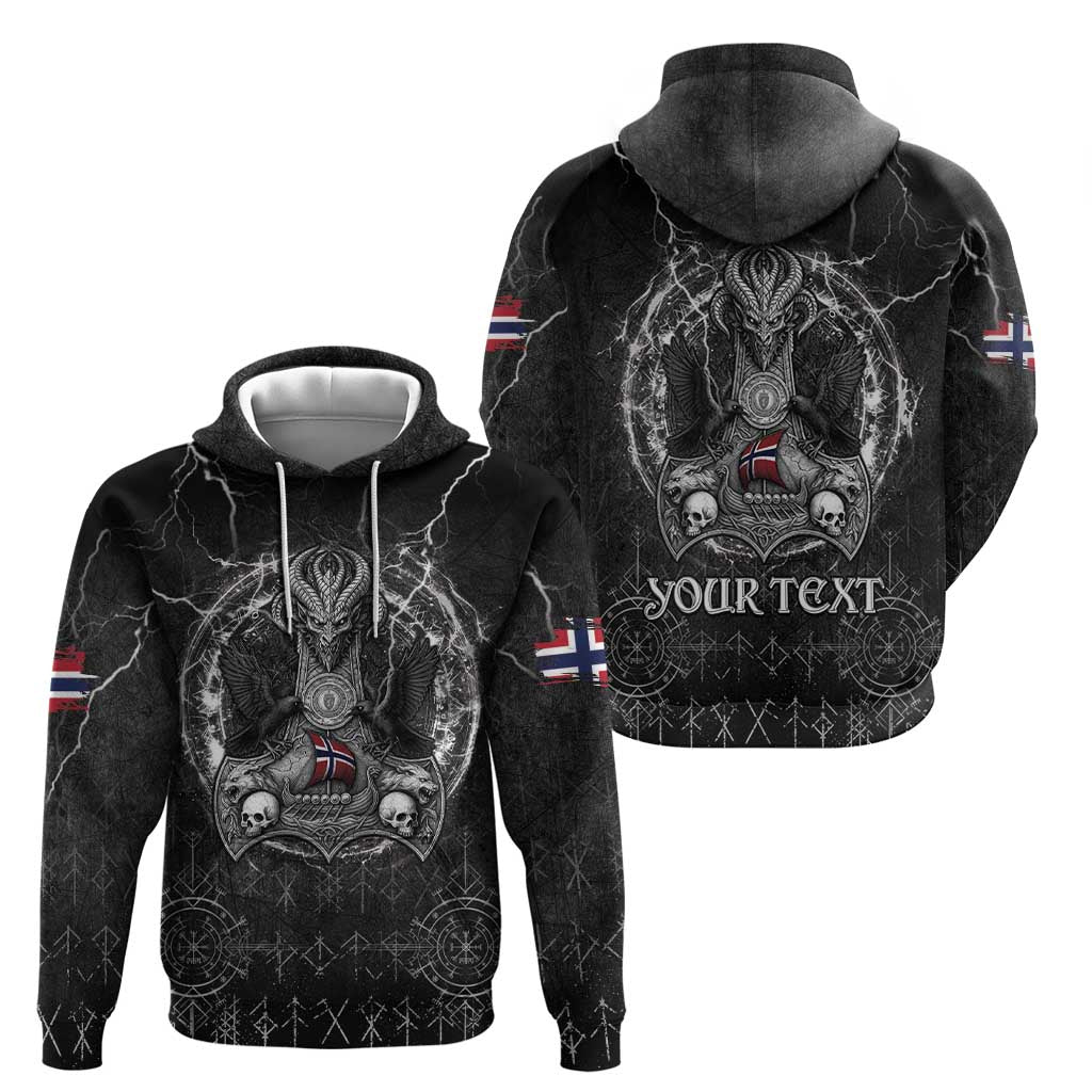 Personalized Norway Viking Hoodie Odin's Raven Legacy LT05