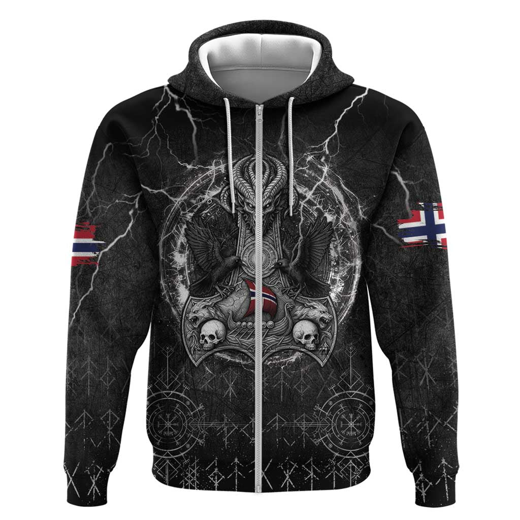 Personalized Norway Viking Hoodie Odin's Raven Legacy LT05