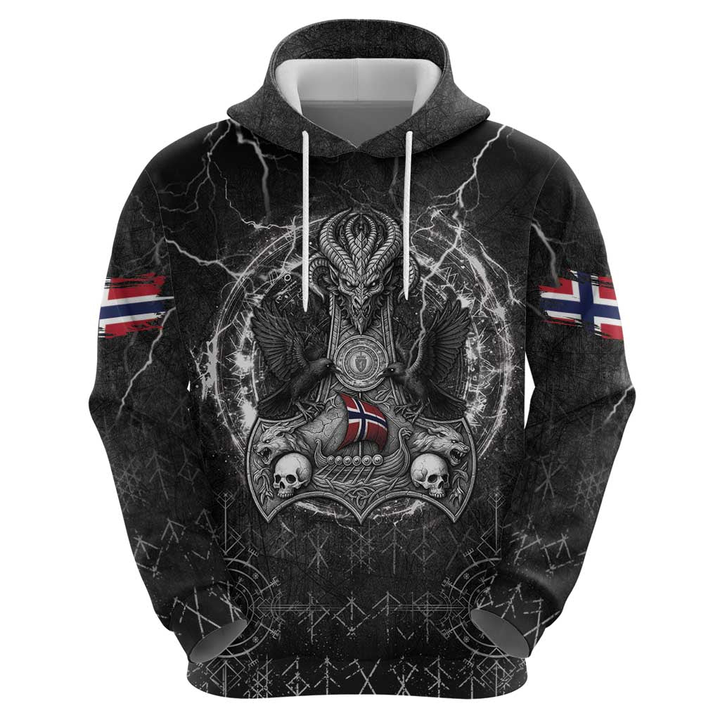 Personalized Norway Viking Hoodie Odin's Raven Legacy LT05