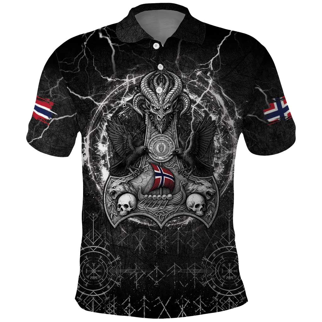 Personalized Norway Viking Polo Shirt Odin's Raven Legacy LT05
