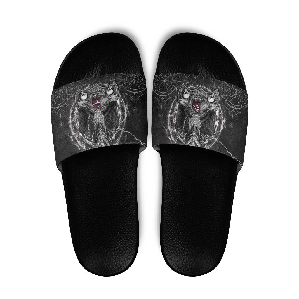 Norway Viking Slide Sandals Odin's Raven Legacy LT05