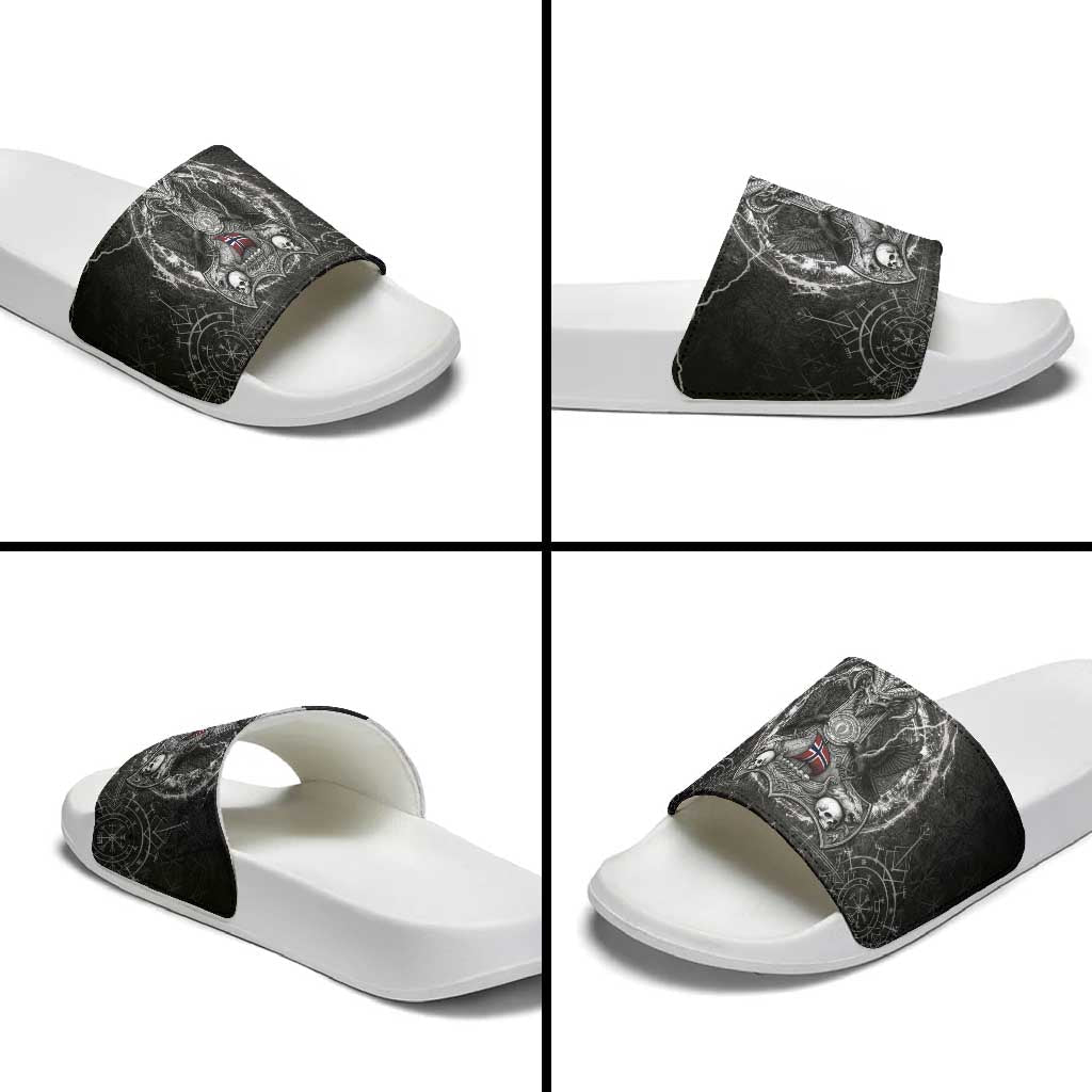 Norway Viking Slide Sandals Odin's Raven Legacy LT05