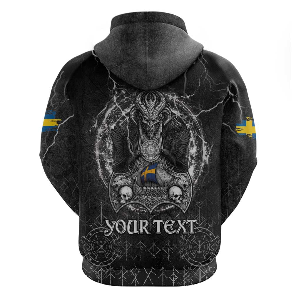 Personalized Sweden Viking Hoodie Odin's Raven Legacy LT05