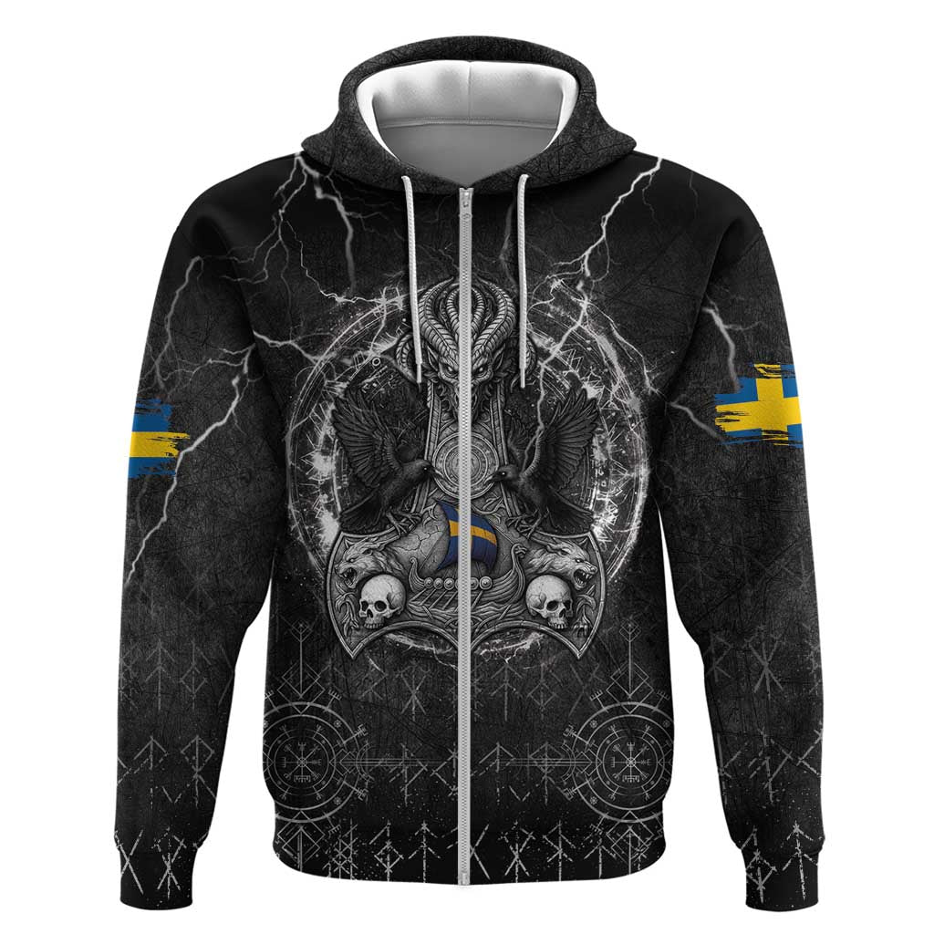 Personalized Sweden Viking Hoodie Odin's Raven Legacy LT05