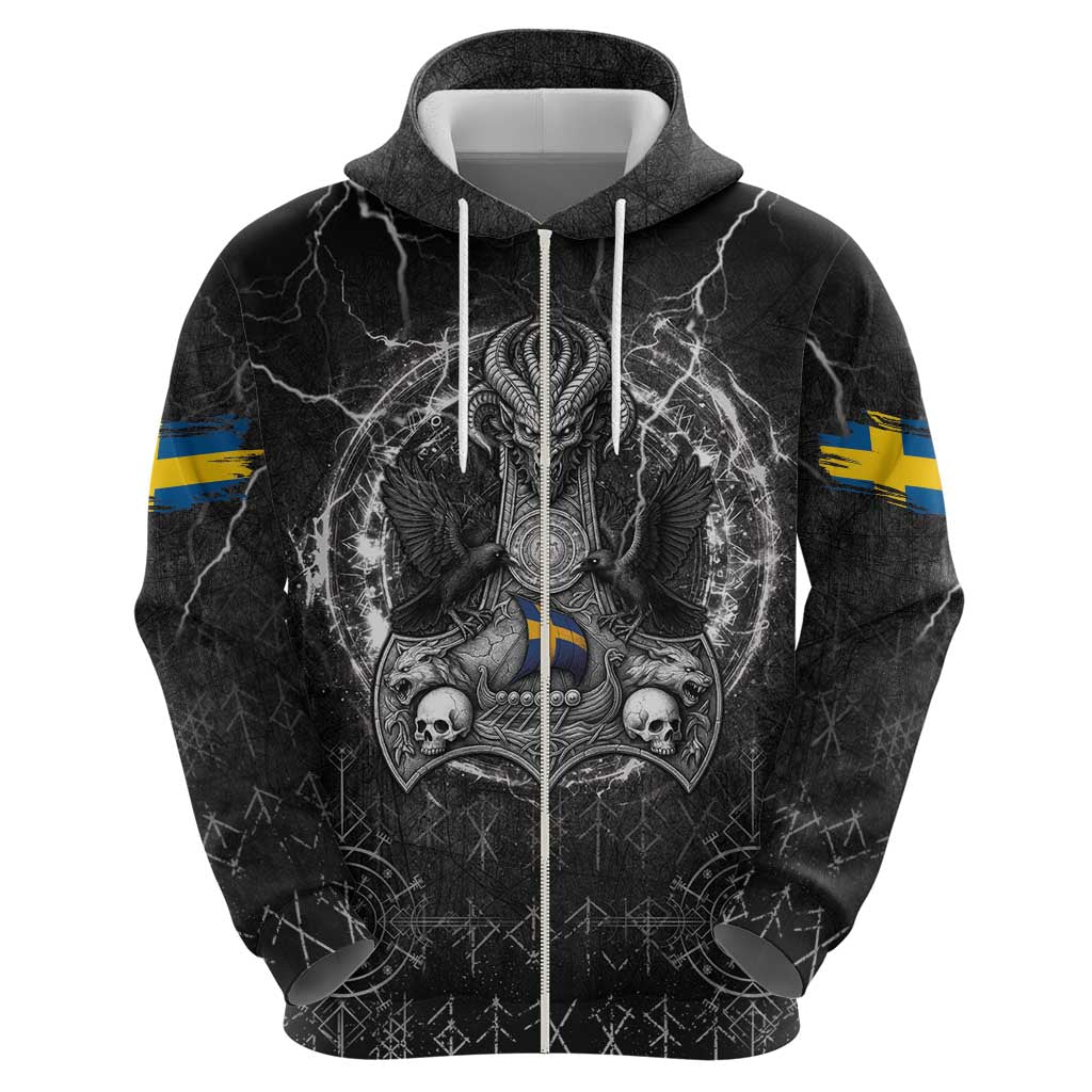 Personalized Sweden Viking Hoodie Odin's Raven Legacy LT05
