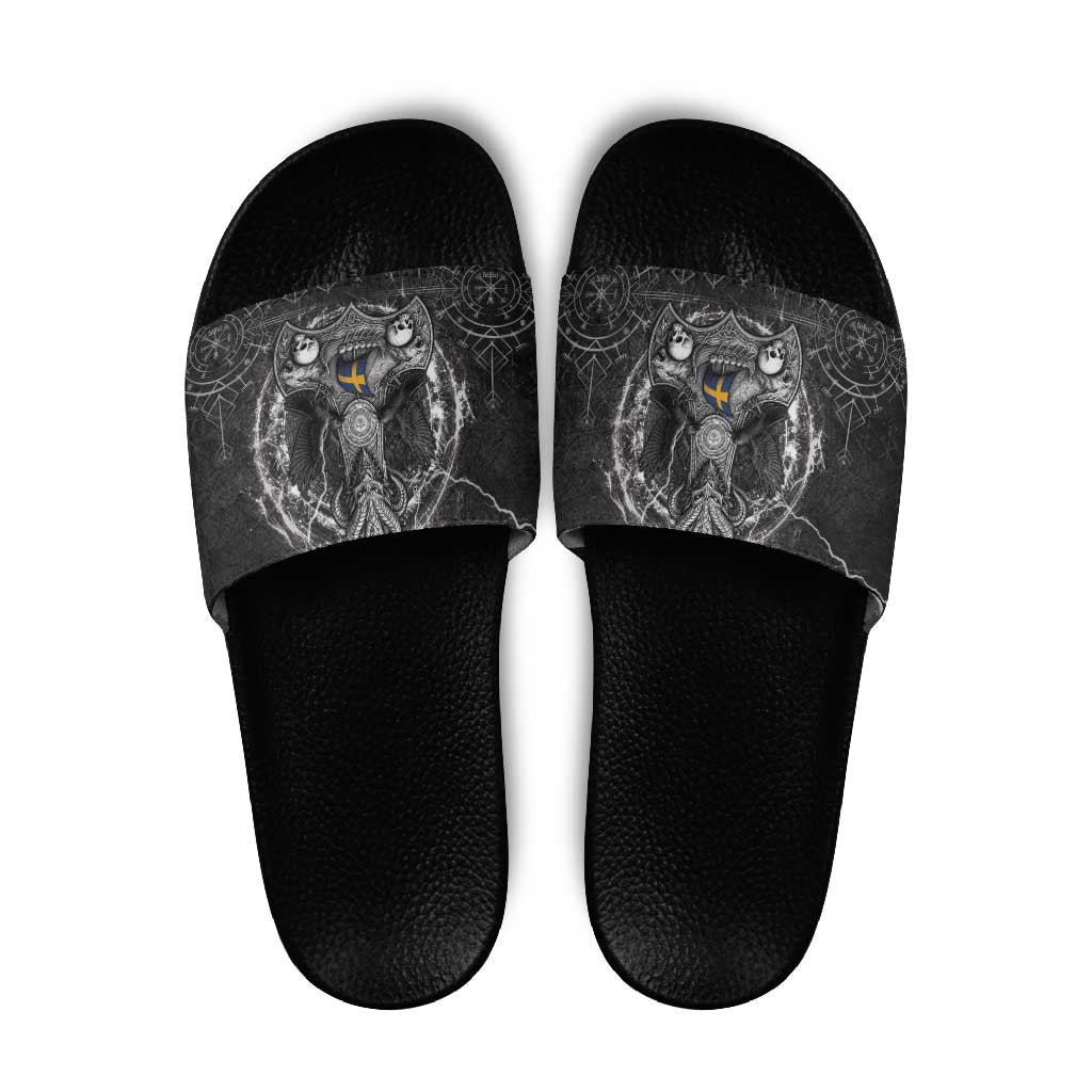 Sweden Viking Slide Sandals Odin's Raven Legacy LT05