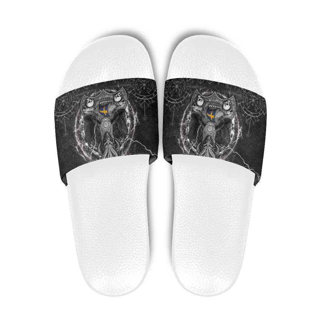 Sweden Viking Slide Sandals Odin's Raven Legacy LT05