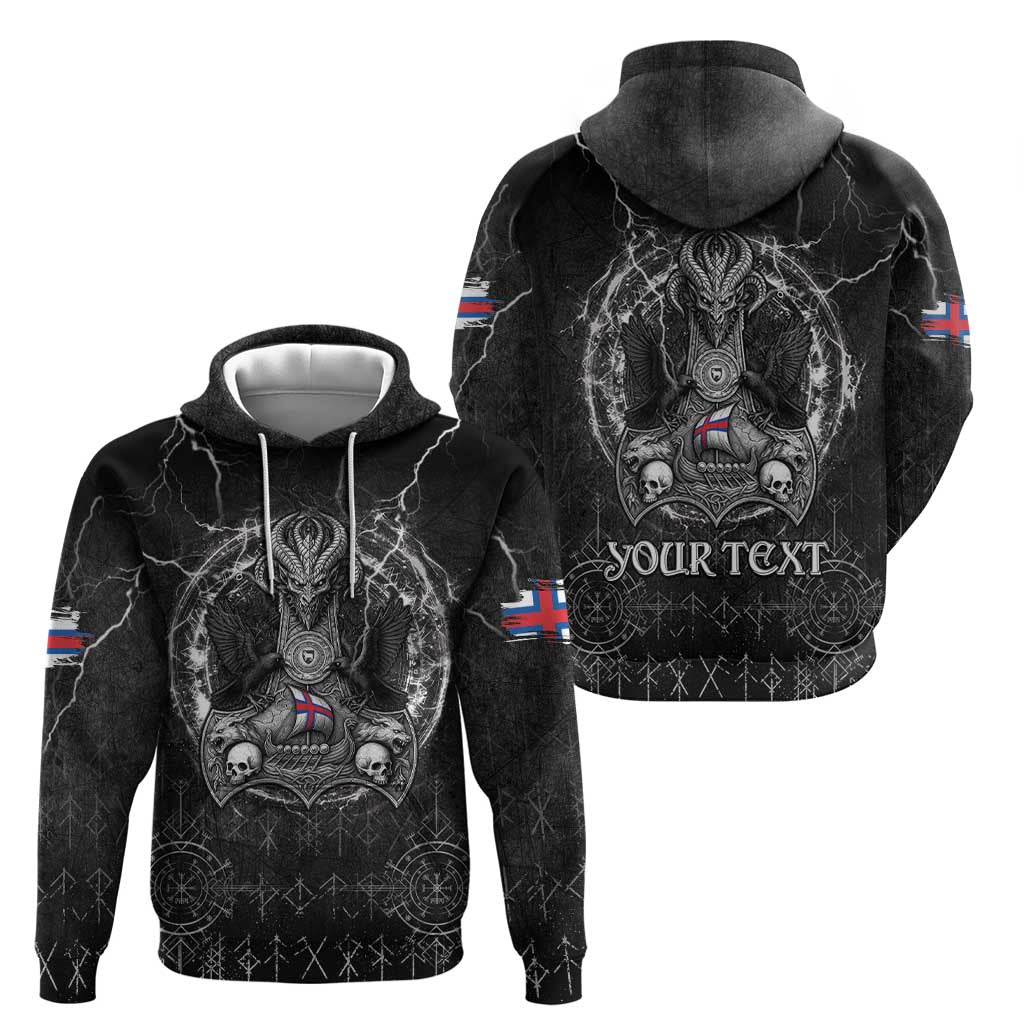 Personalized Faroe Islands Viking Hoodie Odin's Raven Legacy LT05