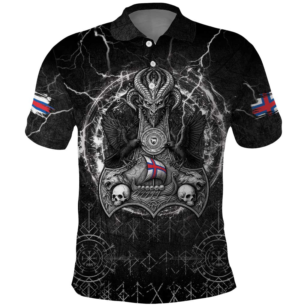 Personalized Faroe Islands Viking Polo Shirt Odin's Raven Legacy LT05