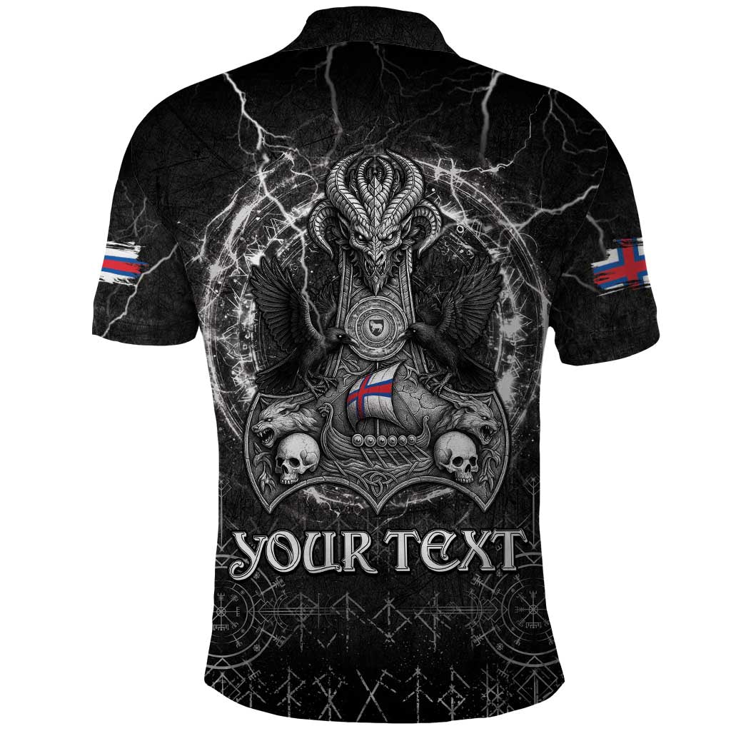 Personalized Faroe Islands Viking Polo Shirt Odin's Raven Legacy LT05