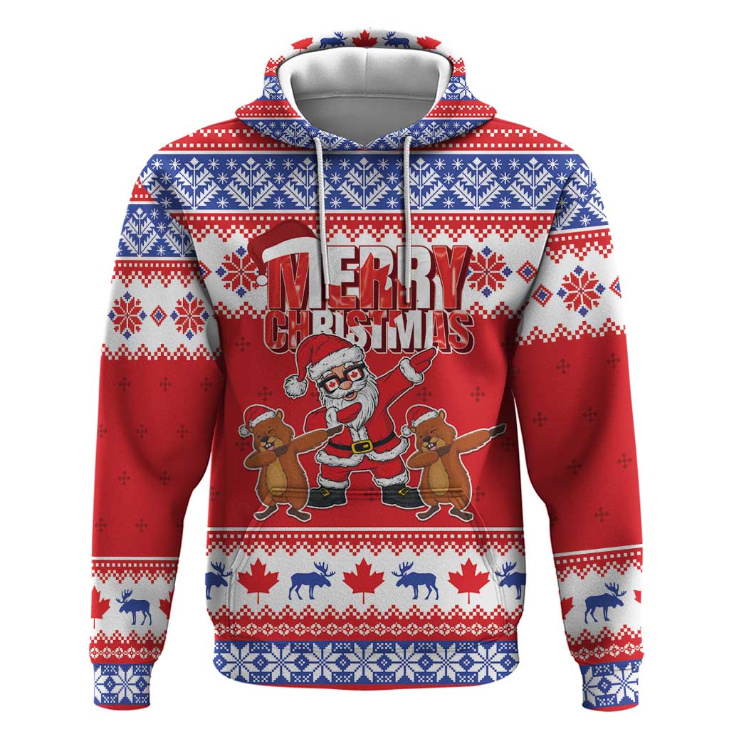 Canada Christmas Hoodie Dabbing Santa Groundhog Funny Style LT05