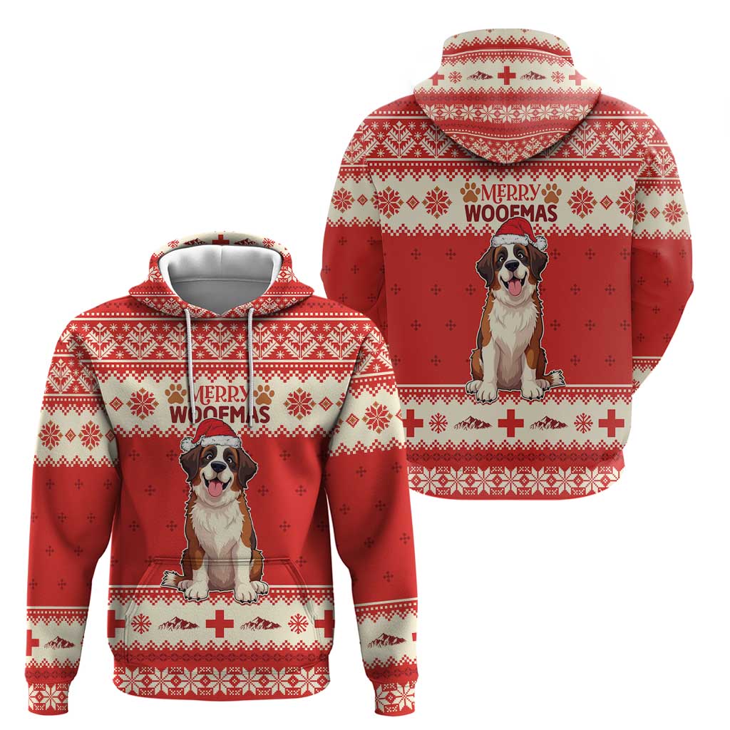Switzerland Christmas Hoodie Cute Saint Bernard Merry Woofmas LT05