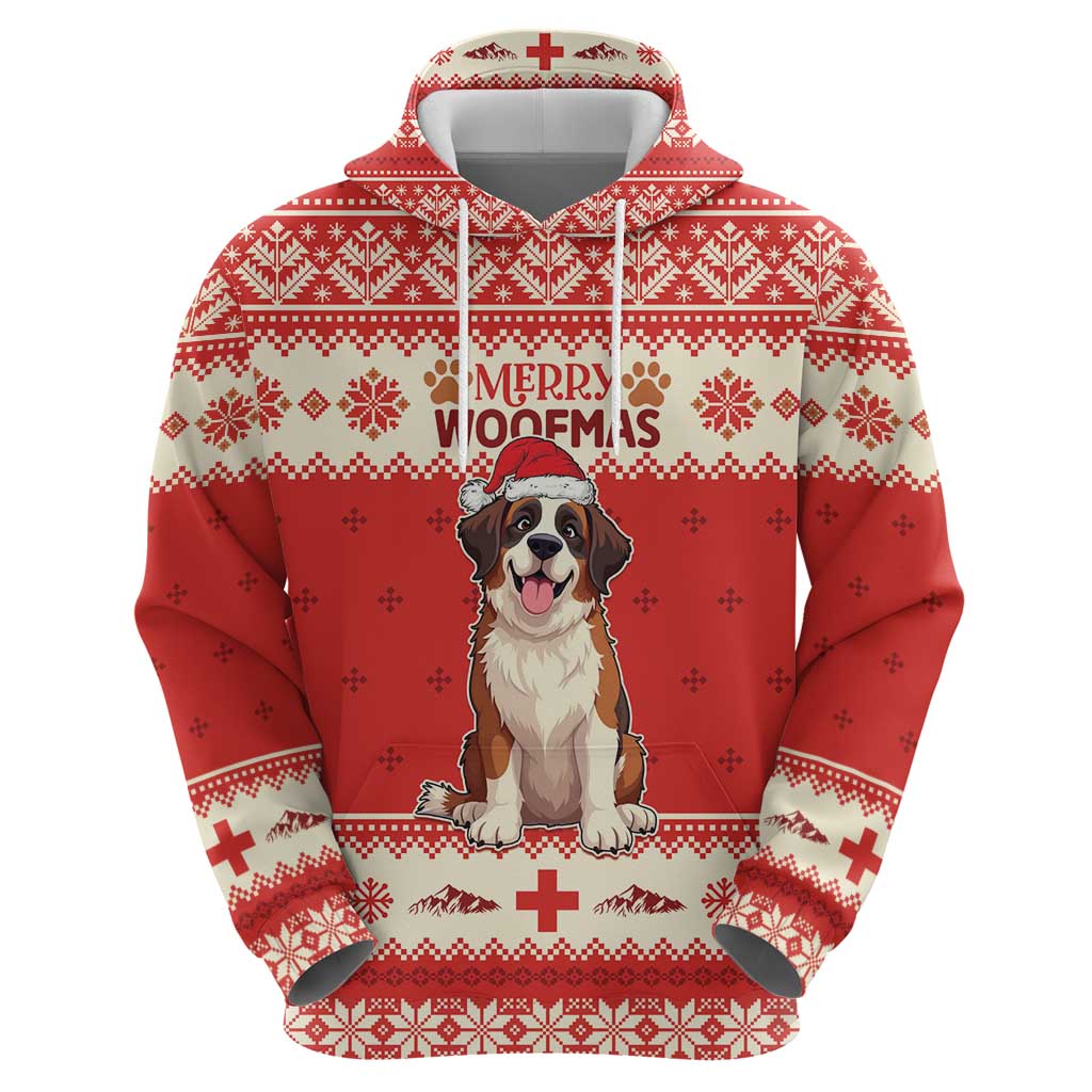 Switzerland Christmas Hoodie Cute Saint Bernard Merry Woofmas LT05