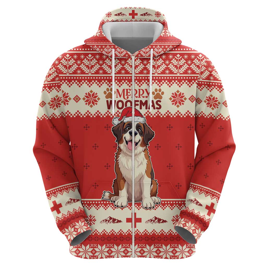 Switzerland Christmas Hoodie Cute Saint Bernard Merry Woofmas LT05