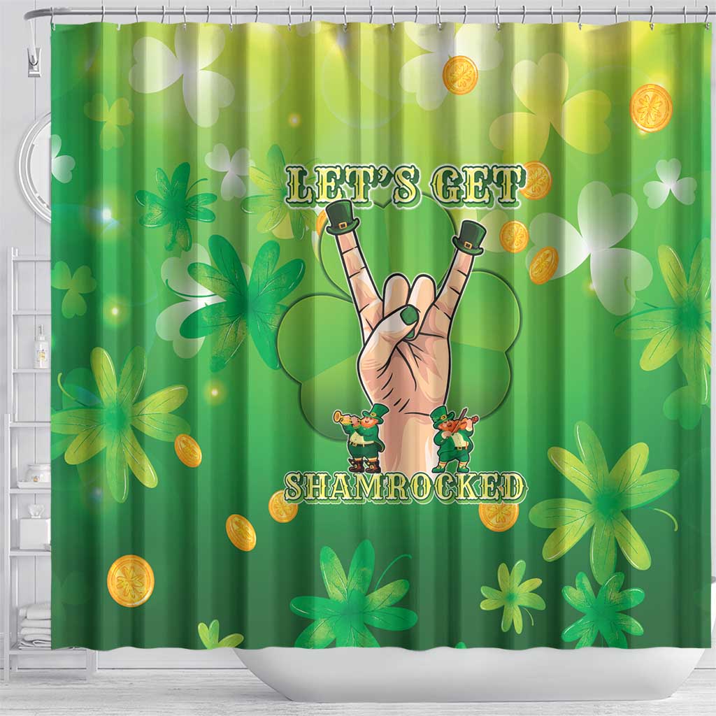 St Patrick's Day Shower Curtain Ready To Shamrock LT05