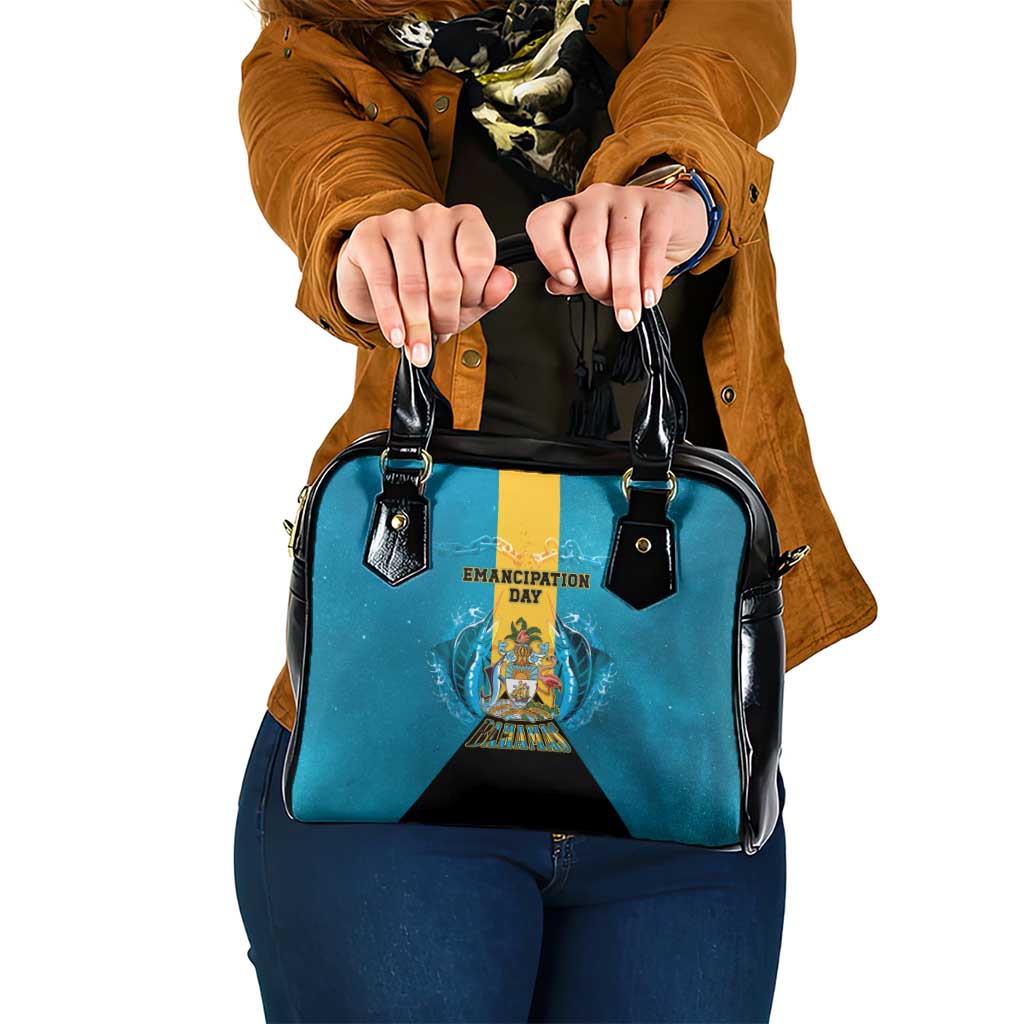Bahamas Emancipation Day Shoulder Handbag Blue Marlin With Coat Of Arms LT05
