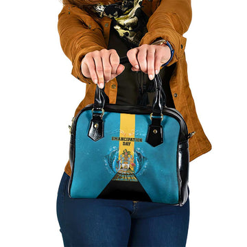Bahamas Emancipation Day Shoulder Handbag Blue Marlin With Coat Of Arms LT05