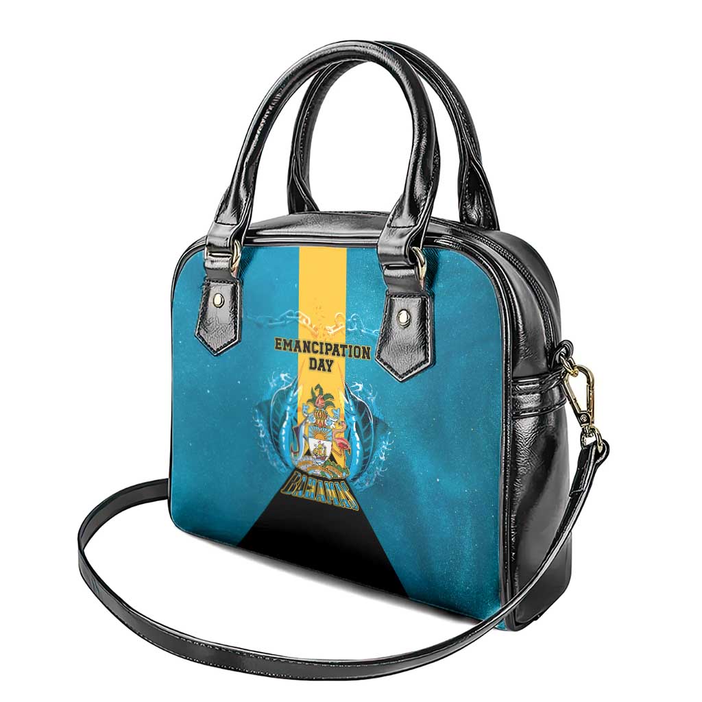 Bahamas Emancipation Day Shoulder Handbag Blue Marlin With Coat Of Arms LT05