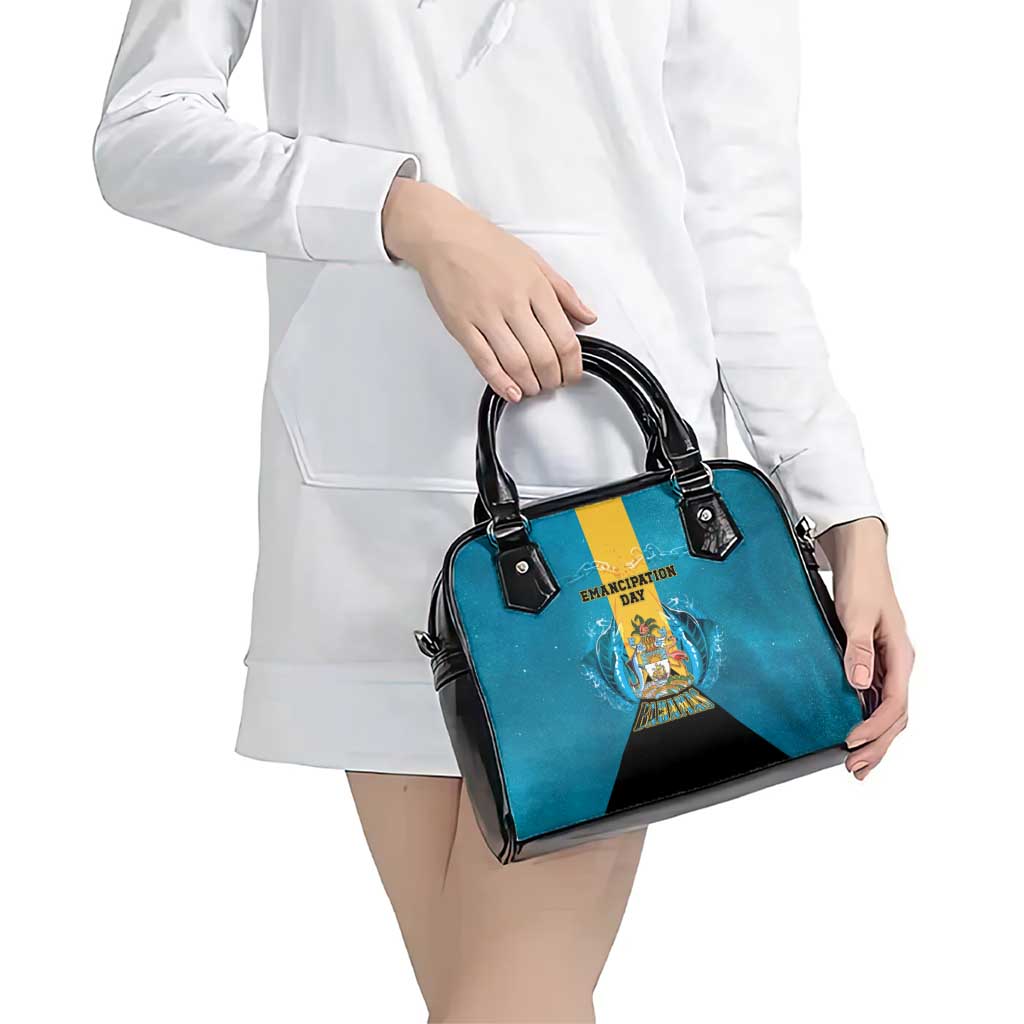 Bahamas Emancipation Day Shoulder Handbag Blue Marlin With Coat Of Arms LT05