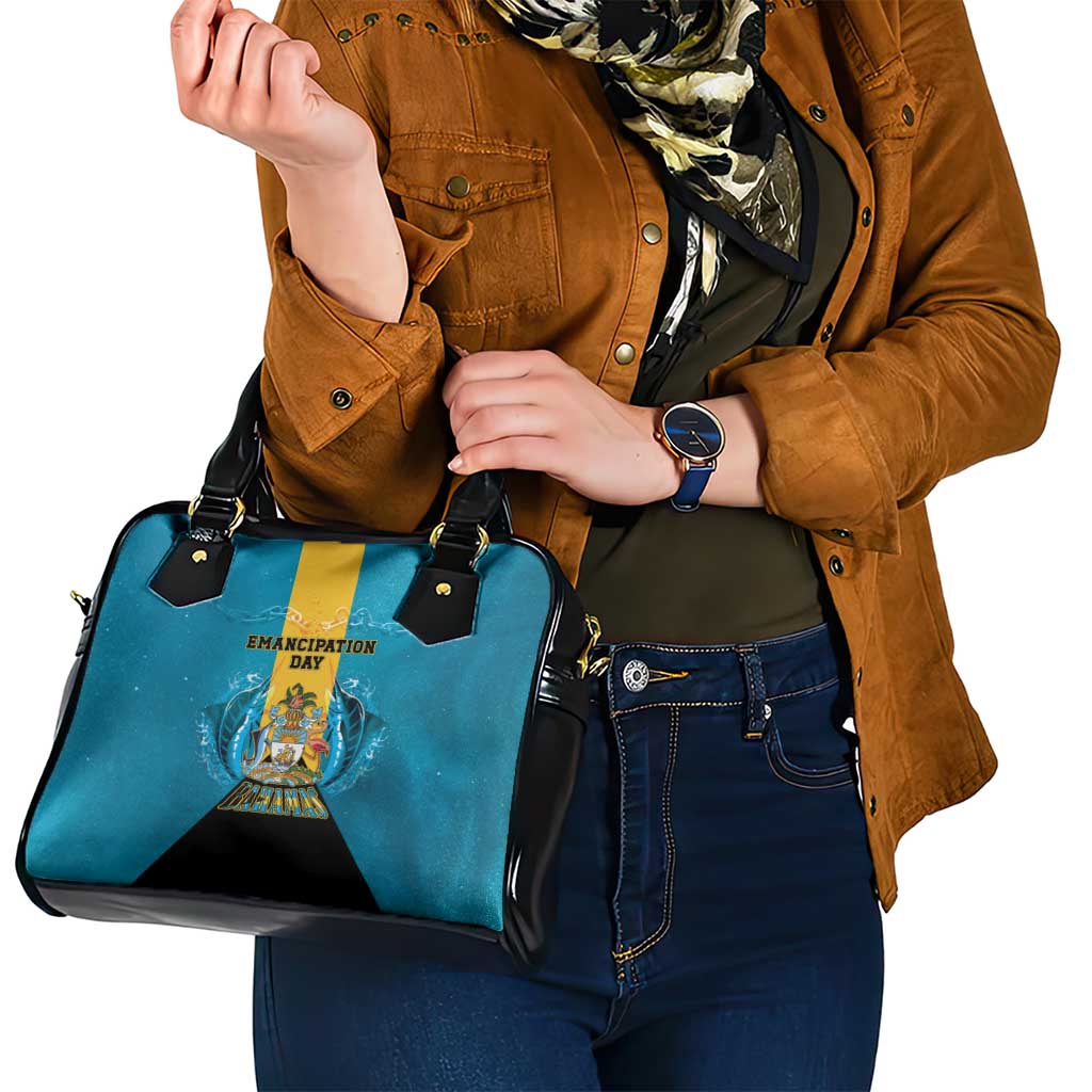 Bahamas Emancipation Day Shoulder Handbag Blue Marlin With Coat Of Arms LT05