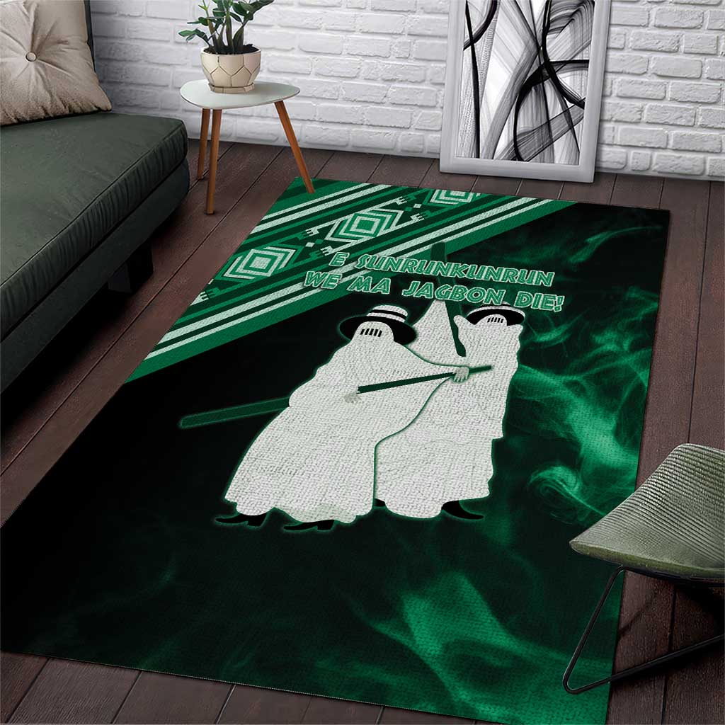 Nigeria Yoruba Festival Area Rug Eko Spirit Eyo Masquerade LT05