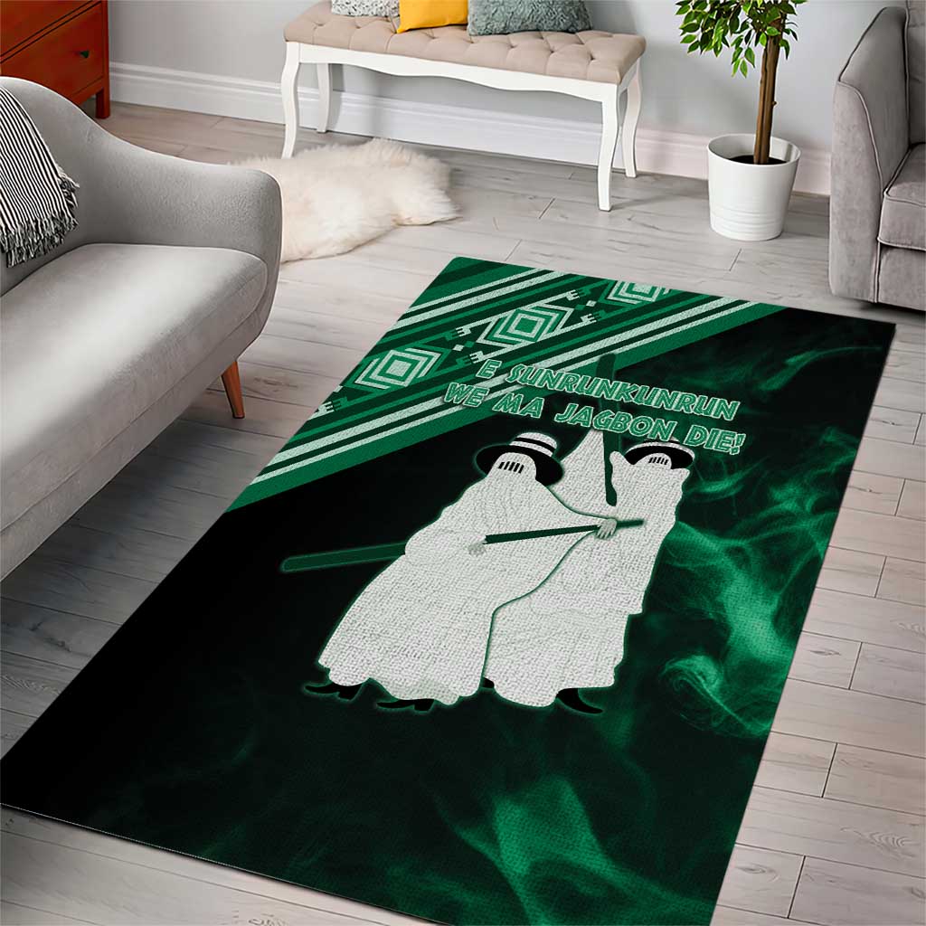 Nigeria Yoruba Festival Area Rug Eko Spirit Eyo Masquerade LT05