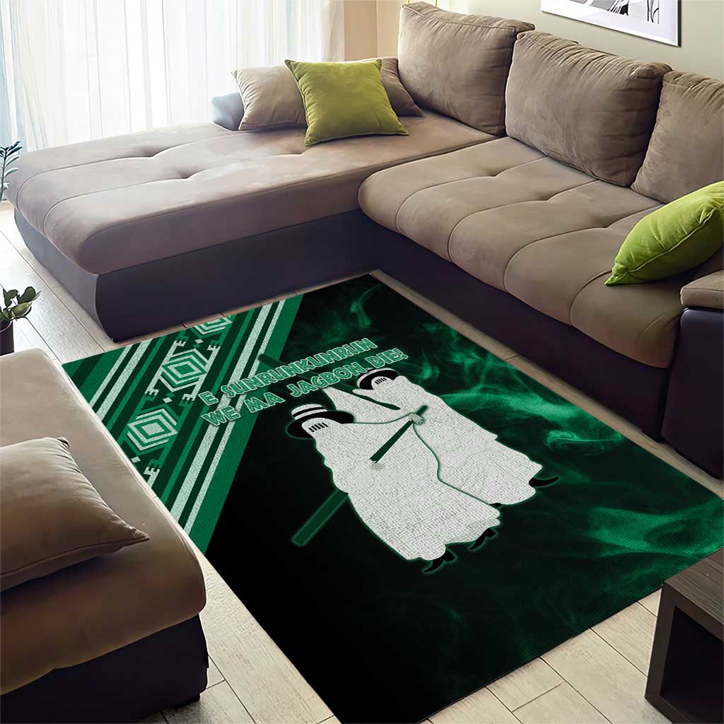 Nigeria Yoruba Festival Area Rug Eko Spirit Eyo Masquerade LT05