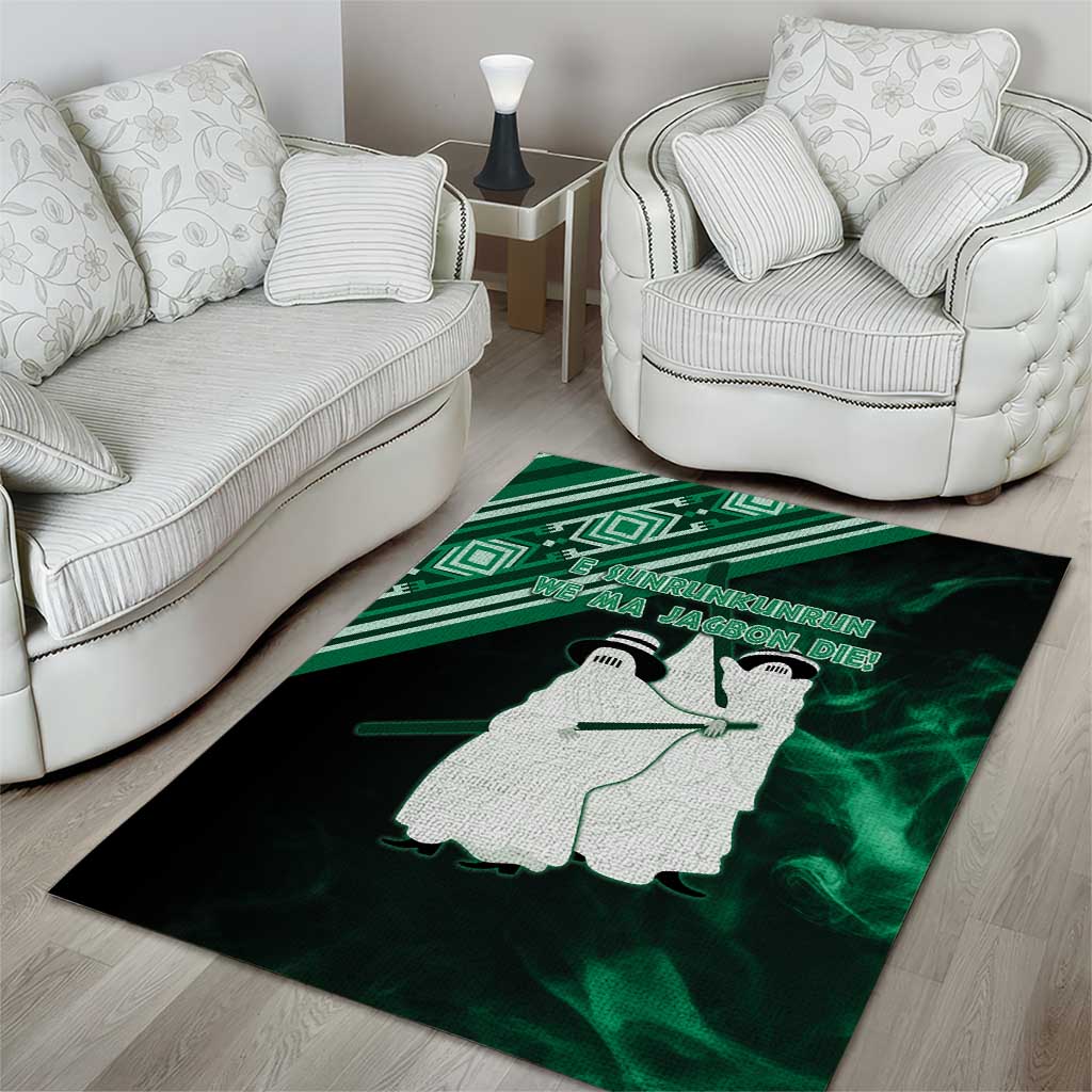 Nigeria Yoruba Festival Area Rug Eko Spirit Eyo Masquerade LT05