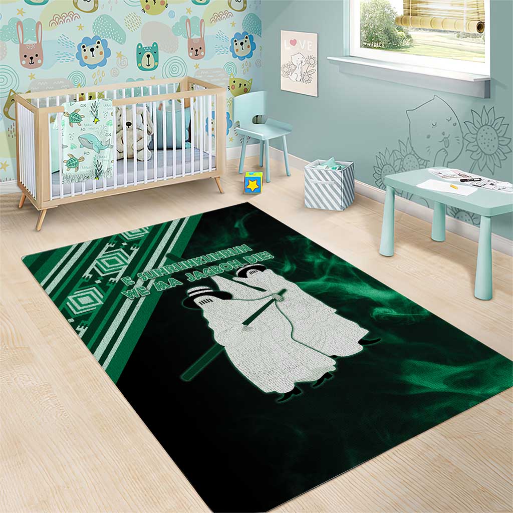 Nigeria Yoruba Festival Area Rug Eko Spirit Eyo Masquerade LT05