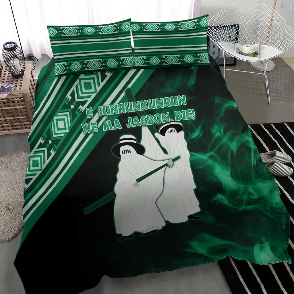 Nigeria Yoruba Festival Bedding Set Eko Spirit Eyo Masquerade LT05
