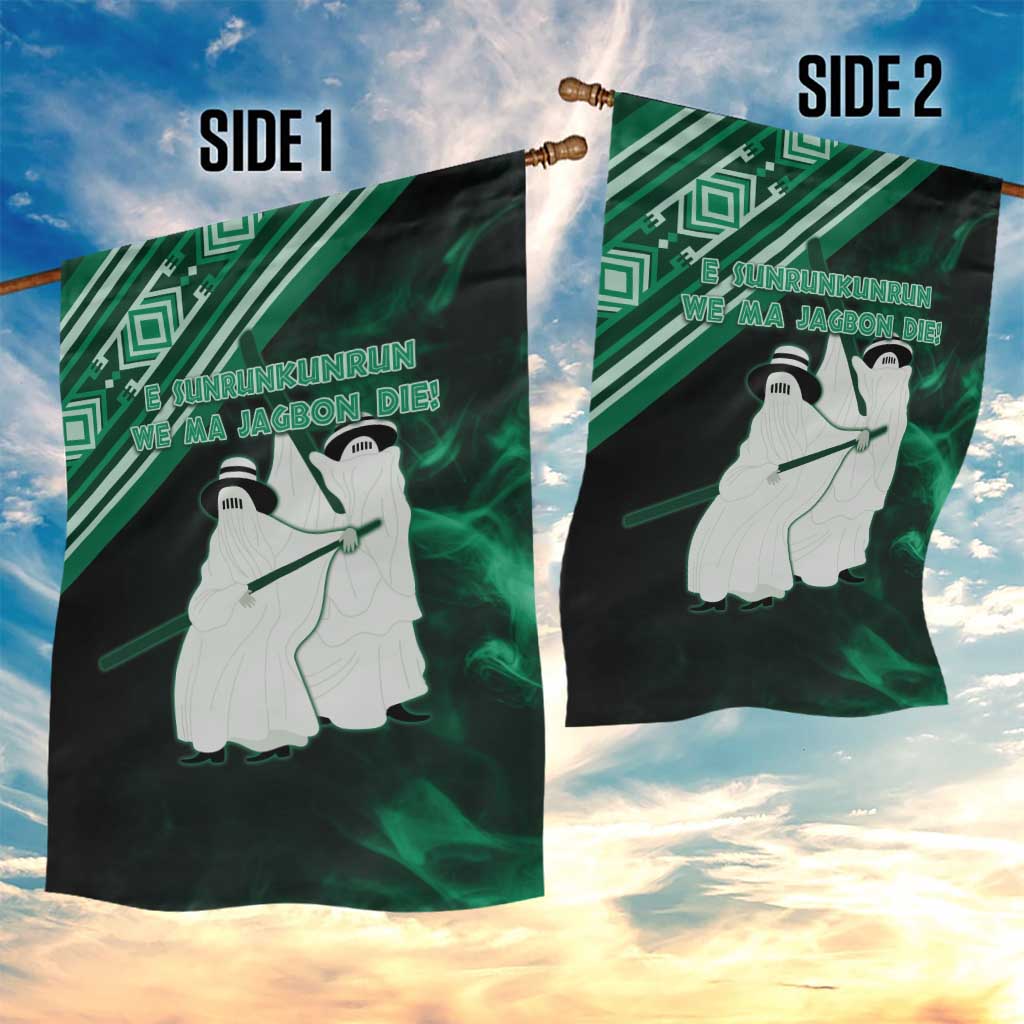 Nigeria Yoruba Festival Garden Flag Eko Spirit Eyo Masquerade LT05
