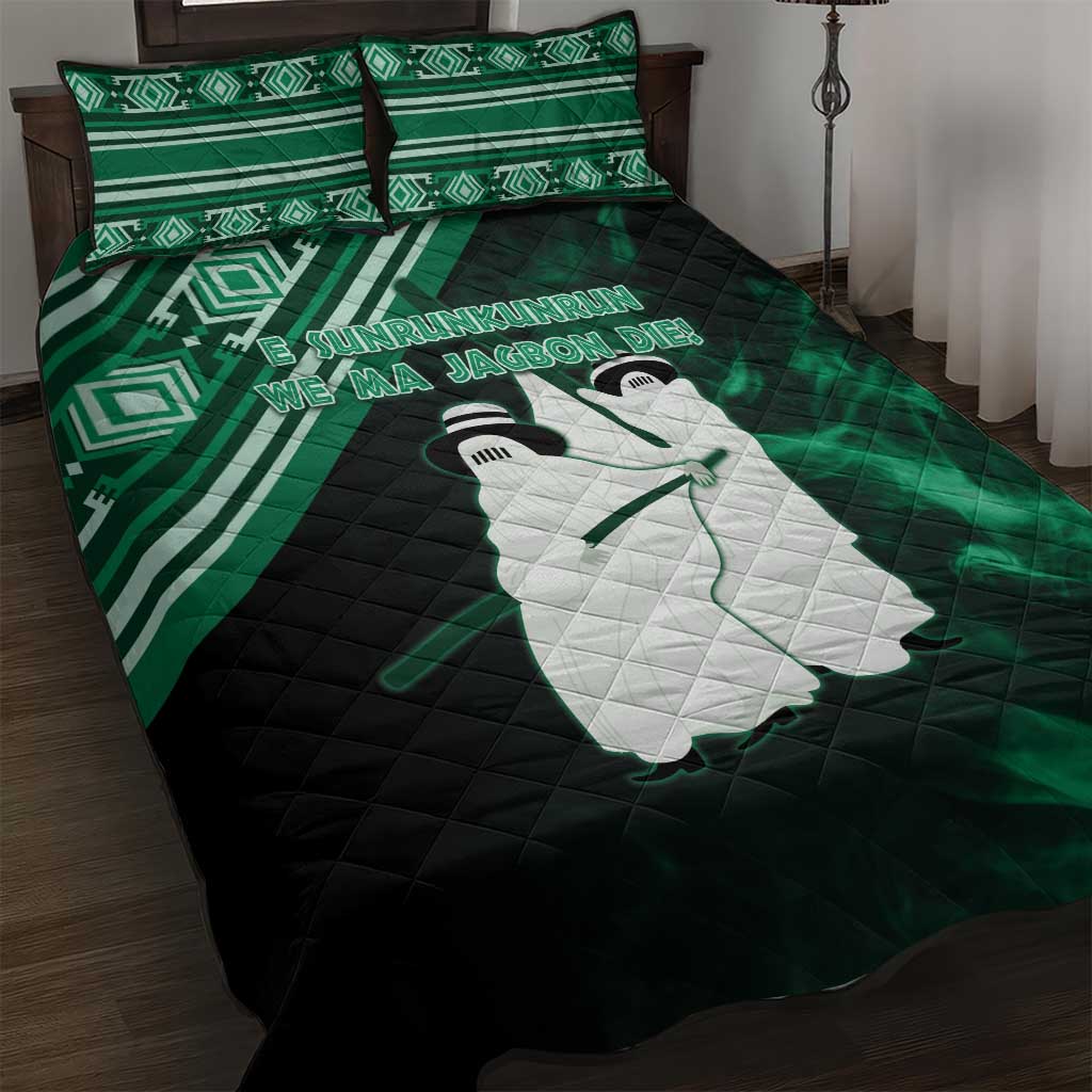 Nigeria Yoruba Festival Quilt Bed Set Eko Spirit Eyo Masquerade LT05