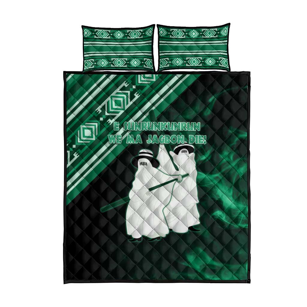 Nigeria Yoruba Festival Quilt Bed Set Eko Spirit Eyo Masquerade LT05