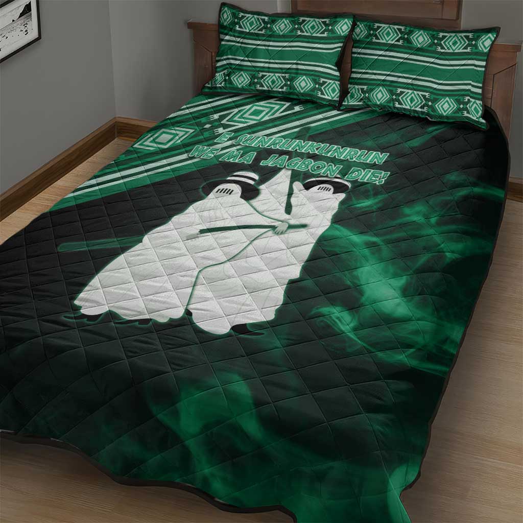 Nigeria Yoruba Festival Quilt Bed Set Eko Spirit Eyo Masquerade LT05