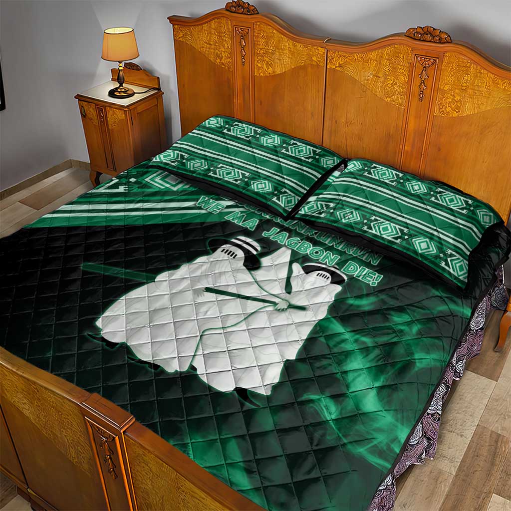 Nigeria Yoruba Festival Quilt Bed Set Eko Spirit Eyo Masquerade LT05