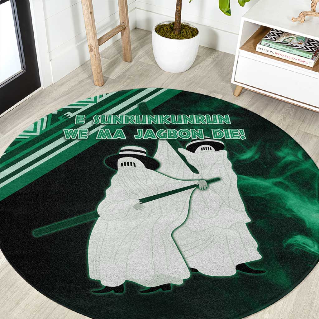 Nigeria Yoruba Festival Round Carpet Eko Spirit Eyo Masquerade LT05