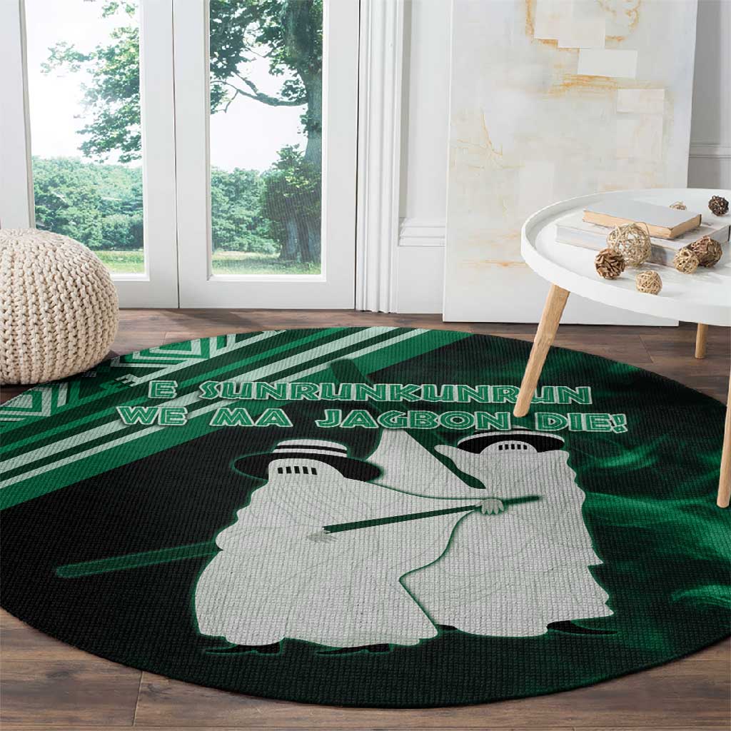 Nigeria Yoruba Festival Round Carpet Eko Spirit Eyo Masquerade LT05