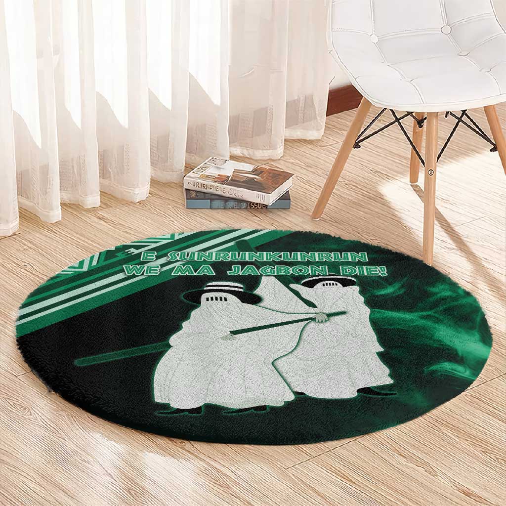 Nigeria Yoruba Festival Round Carpet Eko Spirit Eyo Masquerade LT05