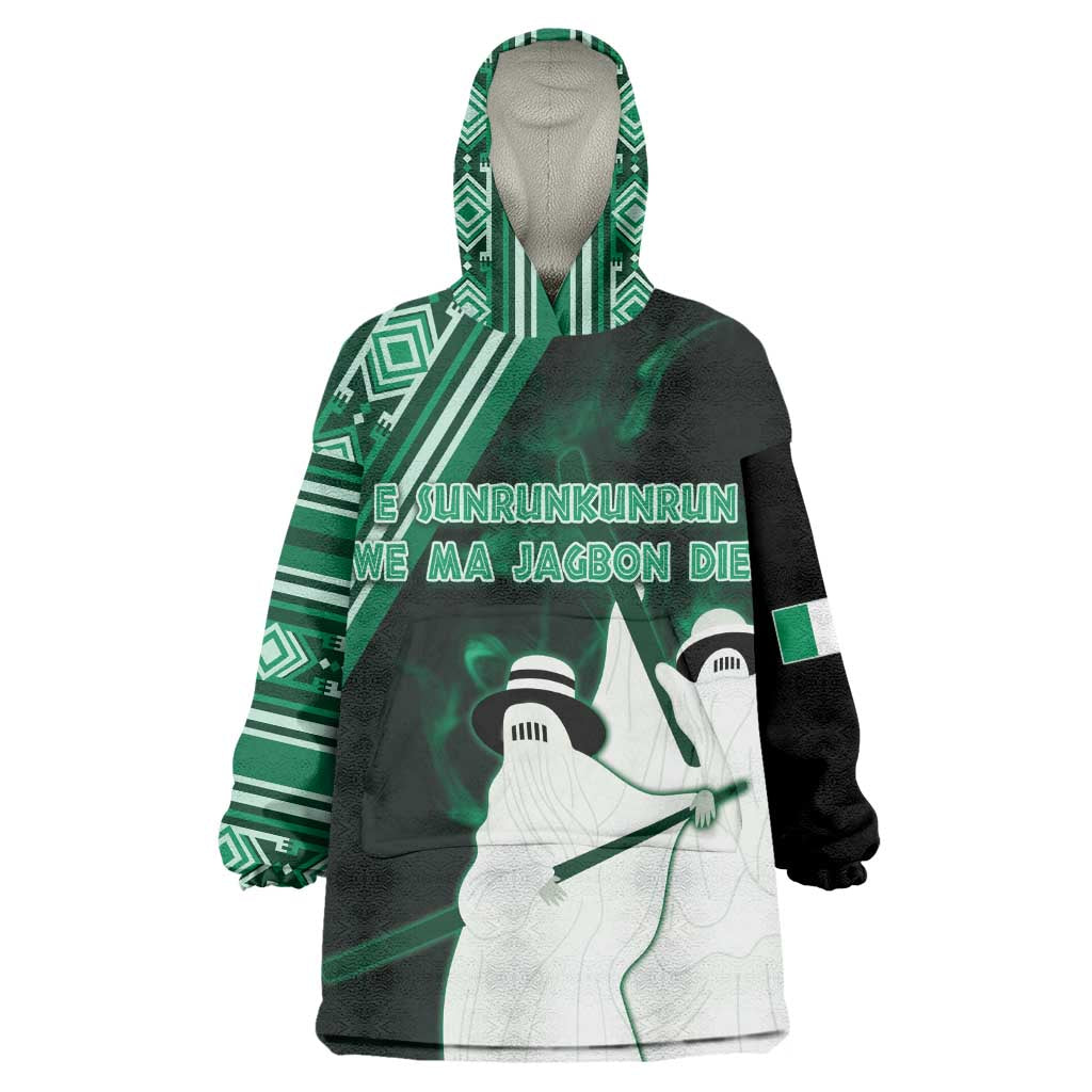 Nigeria Yoruba Festival Wearable Blanket Hoodie Eko Spirit Eyo Masquerade LT05