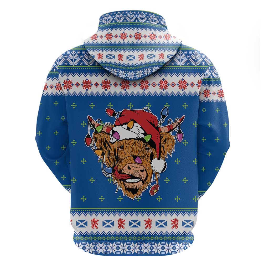 Scotland Christmas Hoodie Mooey Xmas Highland Cow LT05