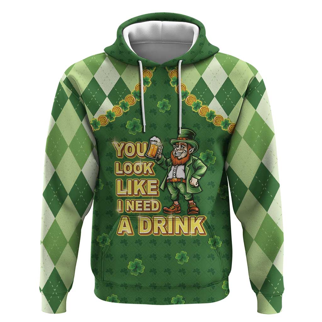 Happy St Patrick's Day Hoodie Leprechaun With Beer LT05