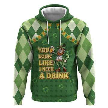 Happy St Patrick's Day Hoodie Leprechaun With Beer LT05
