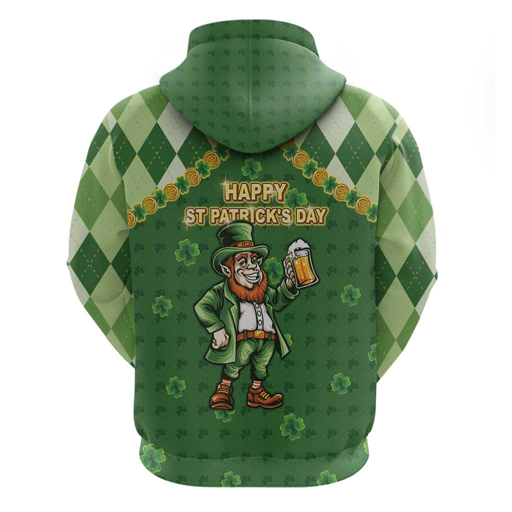 Happy St Patrick's Day Hoodie Leprechaun With Beer LT05